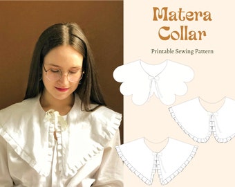 Matera oversized collar |Printable sewing pattern/PDF/Digital | one size | Automatic download