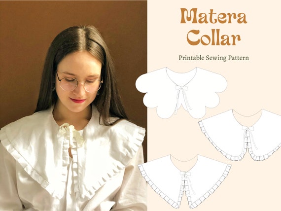 Matera oversized collar |Printable sewing pattern/PDF/Digital | one size | Automatic download