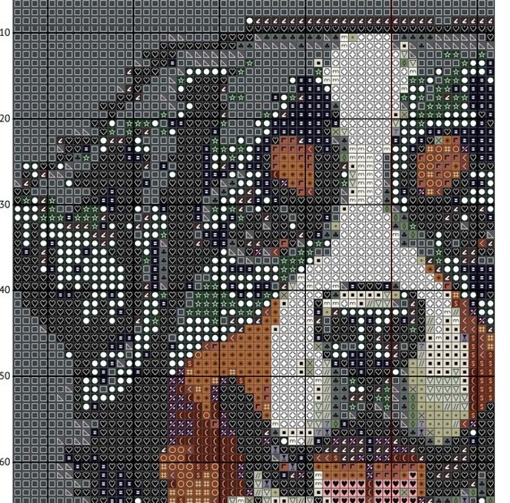 Kit Point De Croix Pré-imprimé 11CT 40x50cm - Motif Chien Bouvier Bernois, Complet Pour Débutant - 2