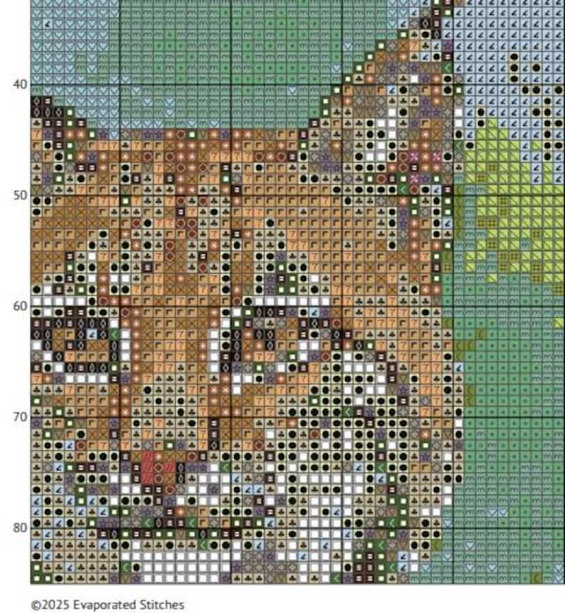 Bobcat Watercolor Cross Stitch Pattern - Design Size: 200 X 200 ...