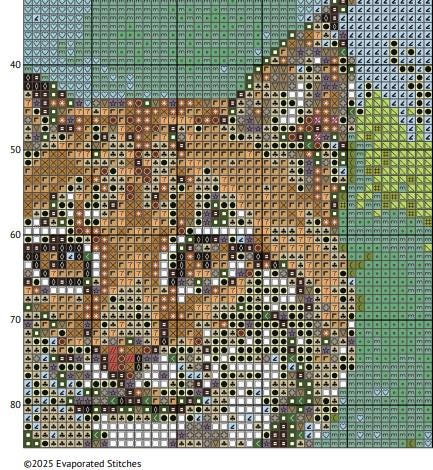 Bobcat Watercolor Cross Stitch Pattern - Design Size: 200 X 200 ...