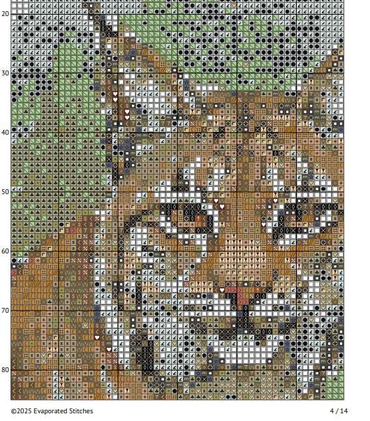 Bobcat Watercolor Cross Stitch Pattern - Design Size: 200 X 200 ...