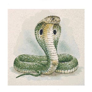 Korsstygnsmönster i akvarell med Cobra - Designstorlek: 200 x 200 stygn