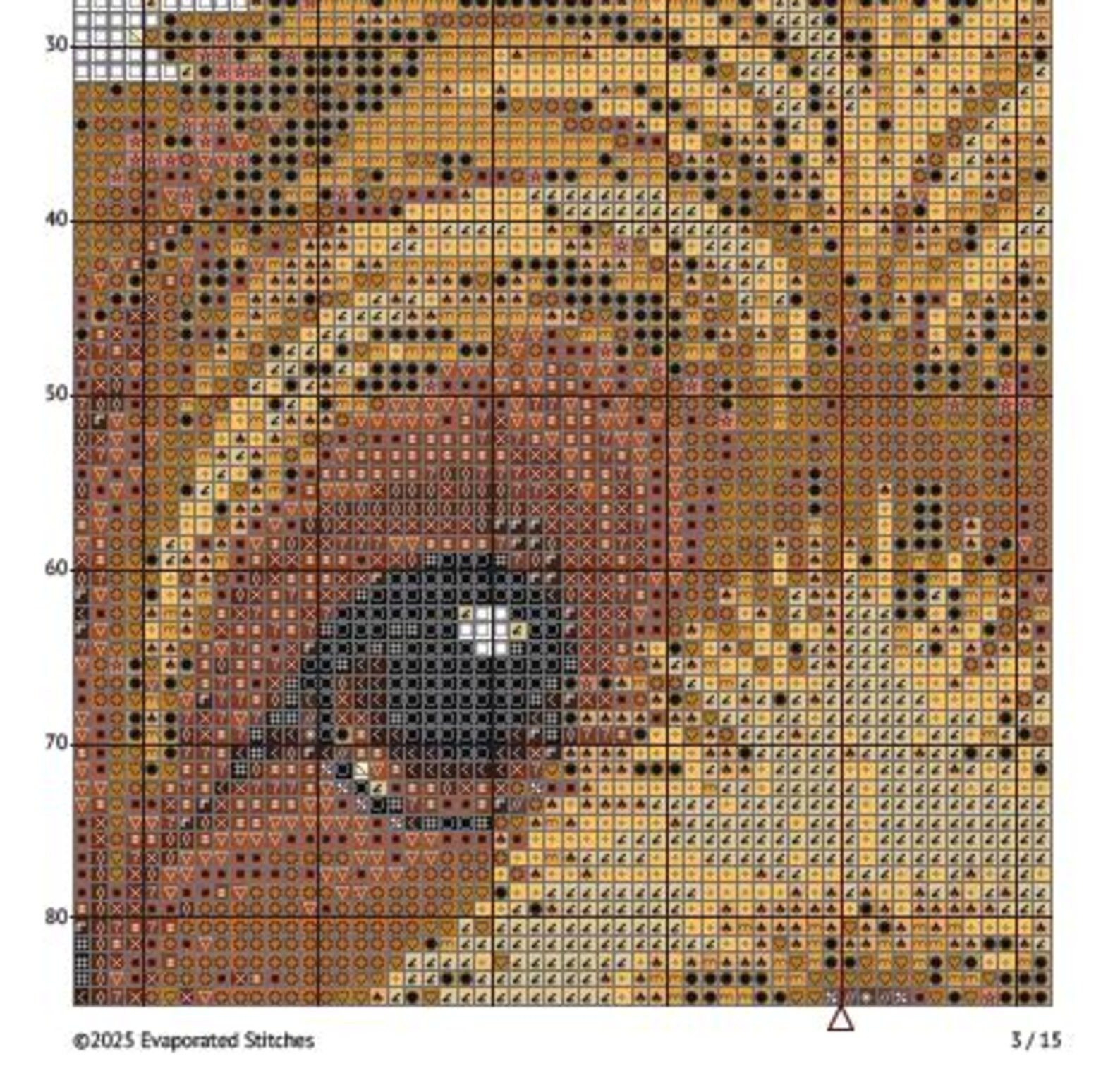 Labradoodle Puppy Portrait Cross Stitch Pattern - Design Size: 200 X ...