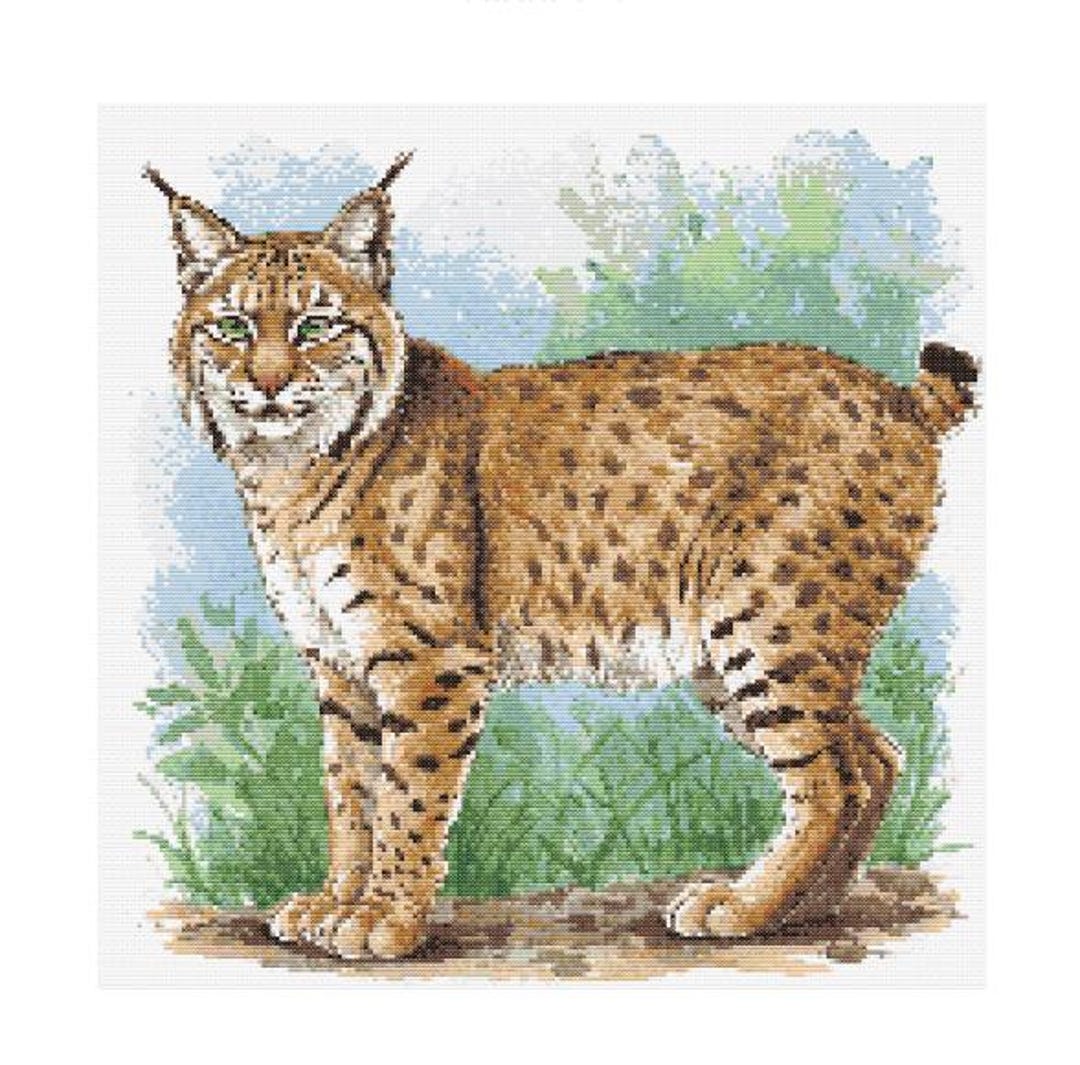 Bobcat Watercolor Cross Stitch Pattern - Design Size: 200 X 200 ...