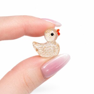 10-Pack Glitter Resin Ducks – Miniature Colorful Charms for Crafts, Cruise Ships, Fairy Gardens