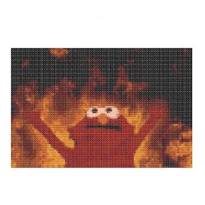 Elmo's Fire Cross Stitch Pattern - Design size: 100 x 66 stitches