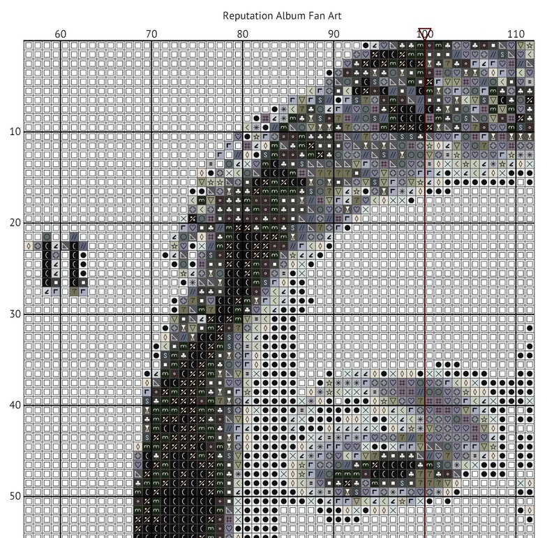 Swiftie Fan Art - Reputation Cross Stitch Pattern - 200 X 200 Stitches ...