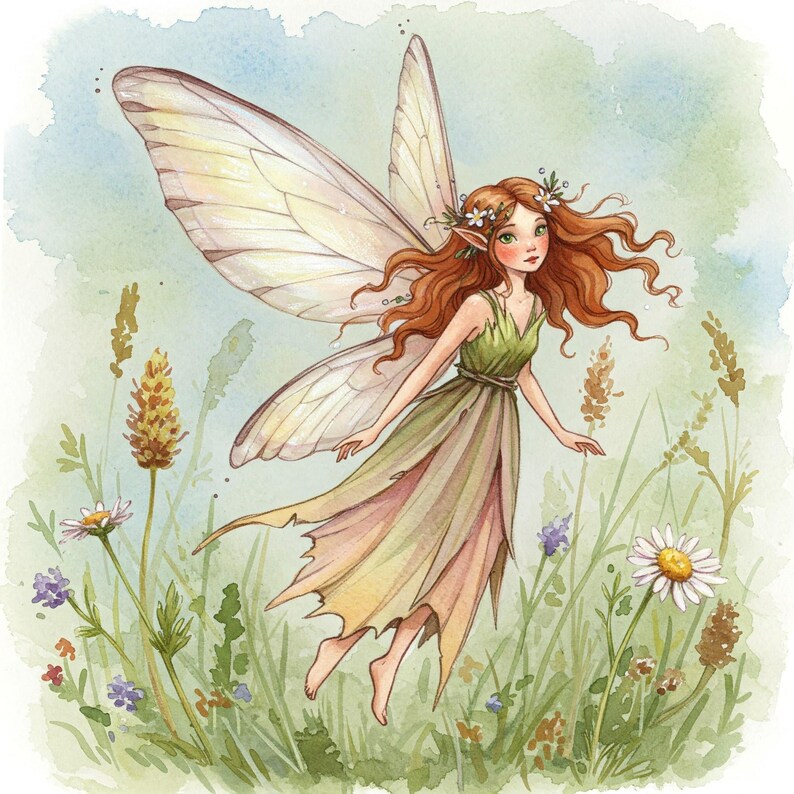 Faerie Watercolor Cross Stitch Pattern - Design Size 200 X 200 Stitches ...