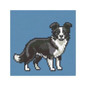 Border collie cross stitch digital pattern - Etsy 日本