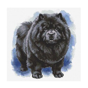 Black Chow Chow Stitch Pattern - Design size: 200 x 200 stitches