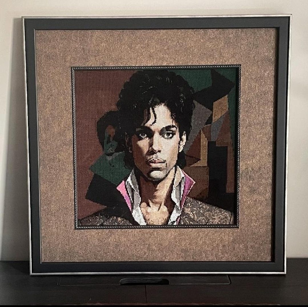 Prince the Artist Cross Stitch Pattern PDF, 80s Music Musician