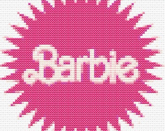 Tiny Barbie Cross Stitch Pattern - 5625 stitches, (75 x 75)