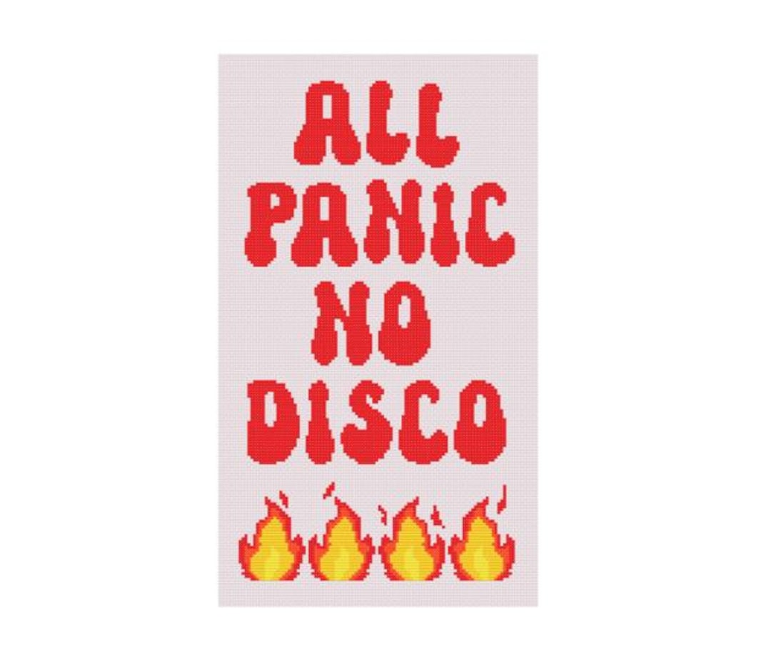 All Panic No Disco Cross Stitch Pattern - Design Size: 110 X 190 ...