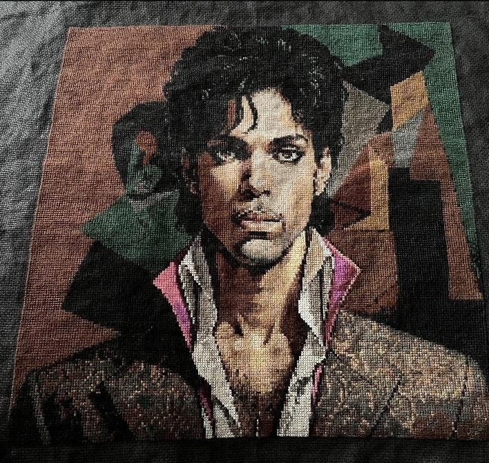 Prince the Artist Cross Stitch Pattern PDF, 80s Music Musician