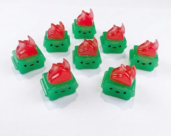 10-Pack Tiny Dumpster Fire Resin Figurines - Funny Tiny Miniature Desk Decor Gag Gift | Funny Desk Decor | Relatable Gag Gift
