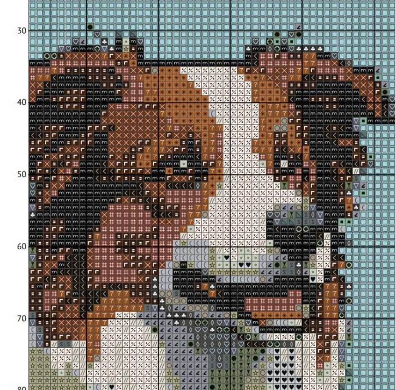Border Collie Cross Stitch Pattern: Dog Portrait (PDF Pattern) - Etsy