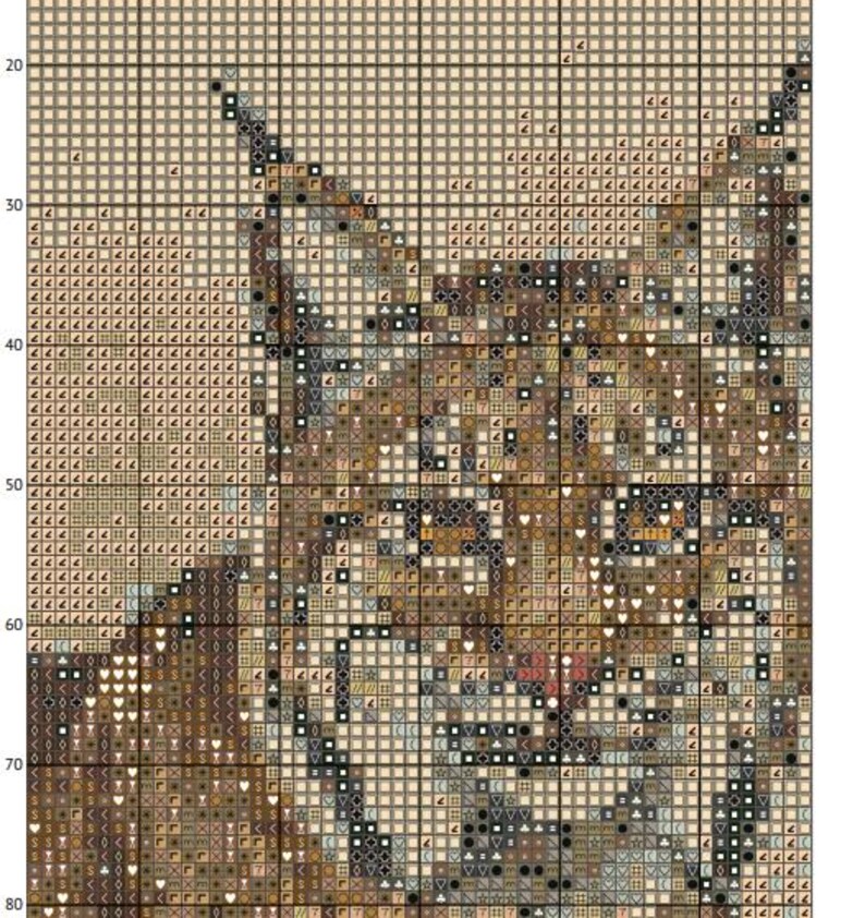 Bobcat Watercolor Cross Stitch Pattern - Design Size: 200 X 200 ...