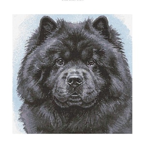 Black Chow Chow Stitch Pattern - Design size: 200 x 200 stitches