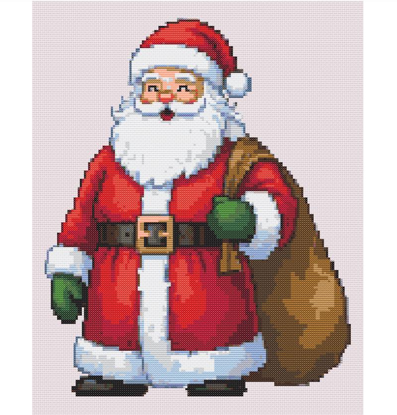 Santa Clause St Nick Christmas Holidays Cross Stitch Pattern