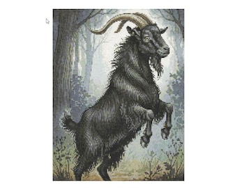 Black Phillip Cross Stitch Pattern: The Witch Horror Movie (PDF Download)
