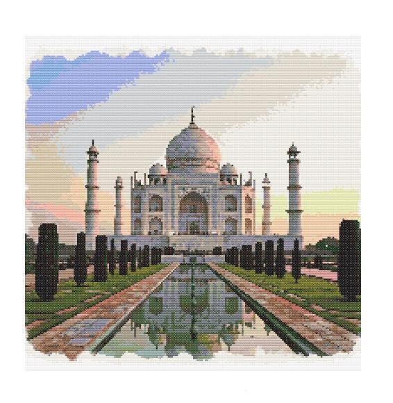 Taj Mahal Cross Stitch Pattern - 200 X 200 Stitches - Etsy