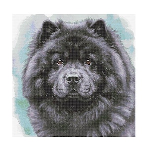 Black Chow Chow Stitch Pattern - Design size: 200 x 200 stitches