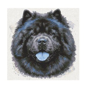 Black Chow Chow Stitch Pattern - Design size: 200 x 200 stitches