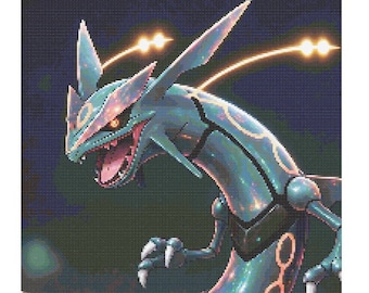 レックウザ ポケモン ステッチパターン - デザインサイズ: 200 x 200