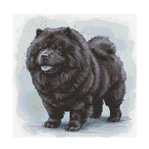 Black Chow Chow Stitch Pattern - Design size: 200 x 200 stitches