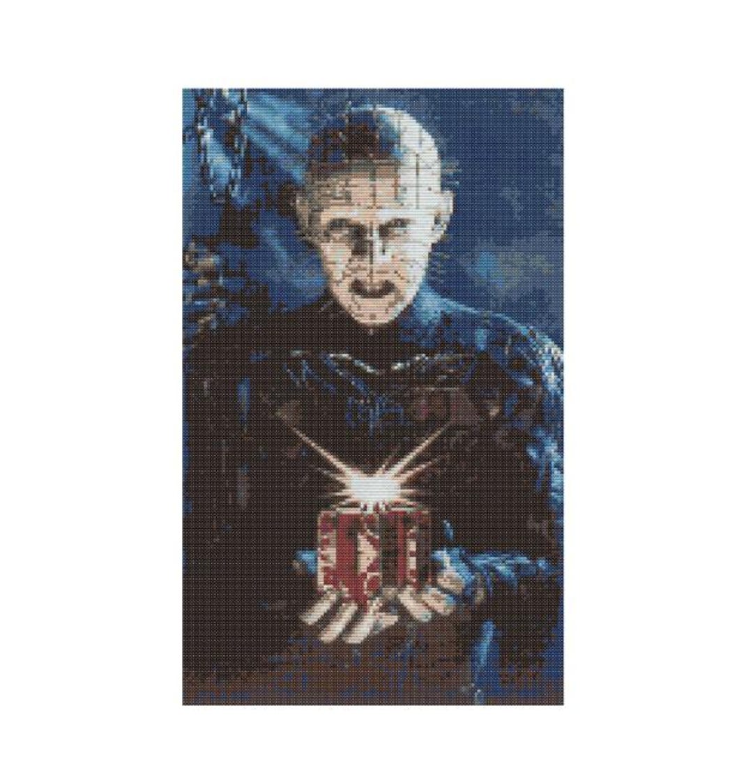 Clive Barker Hellraiser Pinhead Horror Movie Cross Stitch Pattern Small ...