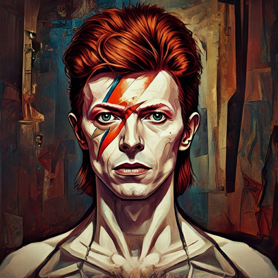 David Bowie Cross Stitch Pattern: Music Icon Portrait (PDF Pattern)