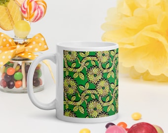 White glossy mug