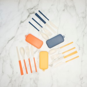 Kit de utensilios para llevar sostenible y personalizado: perfecto para acampar, viajar, la oficina y la escuela. Regalo personalizado único