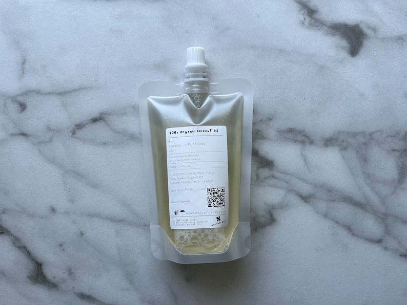 100% Pure Organic Natural Concentrated All-Purpose Liquid Castile Soap Base - Unscented Contains ONLY Organic Coconut Oil 200ML