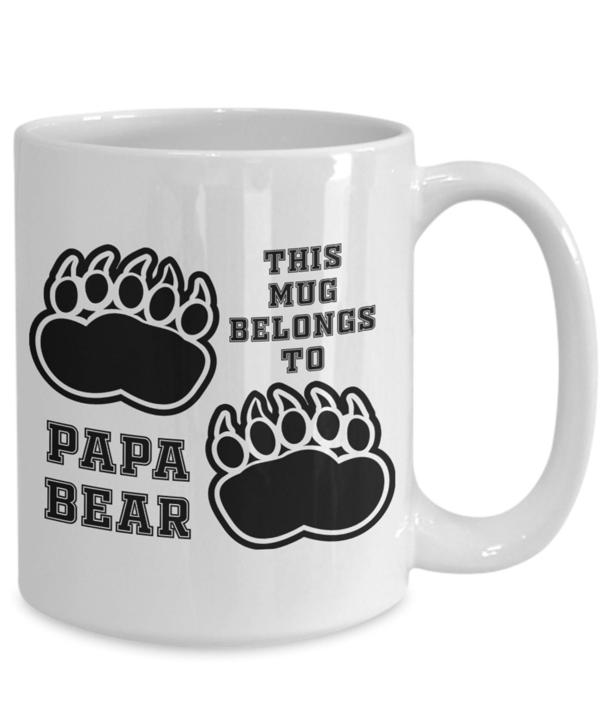 Discover Papa Bear Mug Caneca De Cerâmica Clássica Pata De Urso Presente para Pai