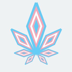 Transgender Pride Pot Leaf SVG