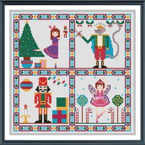 Nutcracker Sampler Cross Stitch PDF, Instant Downloadable Cross Stitch Chart, XStitch Pattern, Christmas Embroidery, Festive Stitching