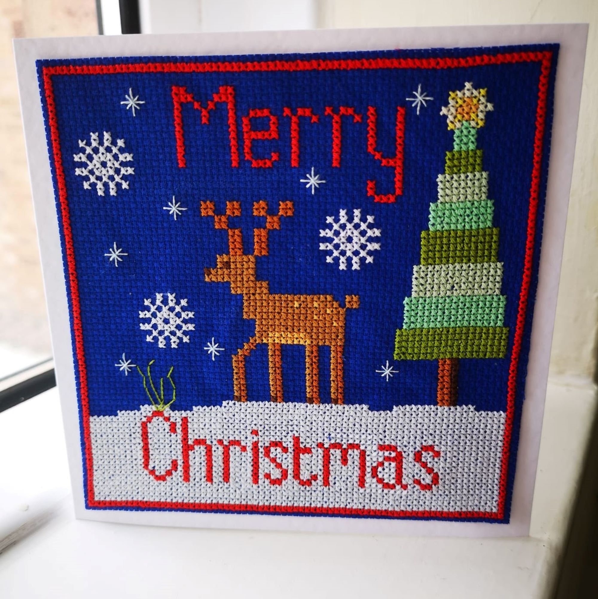 Cross Stitch Christmas Cards PDF Pattern Set of 3, Downloadable PDF Cross Stitch Pattern