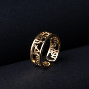 Schrodinger Equation Ring in Gold Plated Silver/Science Ring/Science Jewelry/Gift for Scientist/Quantum physics Gift/Teacher gift