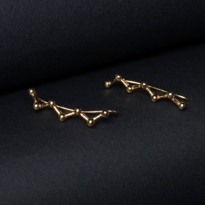 Sterling Silver ZigZag Earrings/Polymer Science/Science gift/Ear Climber/Gift for Scientist/Gift for women in STEM/Gift for Chemist