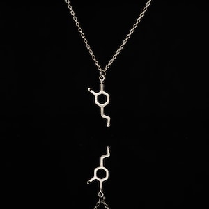 Silver Dopamine Necklace/Molecule earrings/Biology Necklace/Gift for Scientist/Gift for women in STEM/Gift for Chemist/Teacher gift