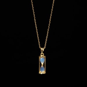 Gold Plated Sterling Silver Hourglass Necklace/Science Necklace/Gift for Scientist/Math Jewelry/Geek gift/Teacher gift