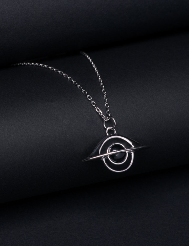 Black Hole Necklace in Sterling Silver/gift for Geeks/gift for Etsy