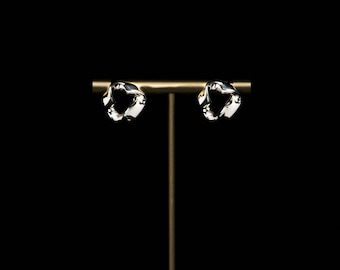 Pendientes Möbius de plata de ley, joyería geométrica STEM, regalo