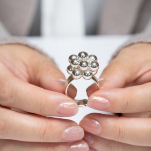 Silver Nucleus Ring/Chemistry Ring/Science Gift/ Chemistry Gift/Gift for Scientist/Gift for women in STEM/Gift for Chemist/Teacher gift