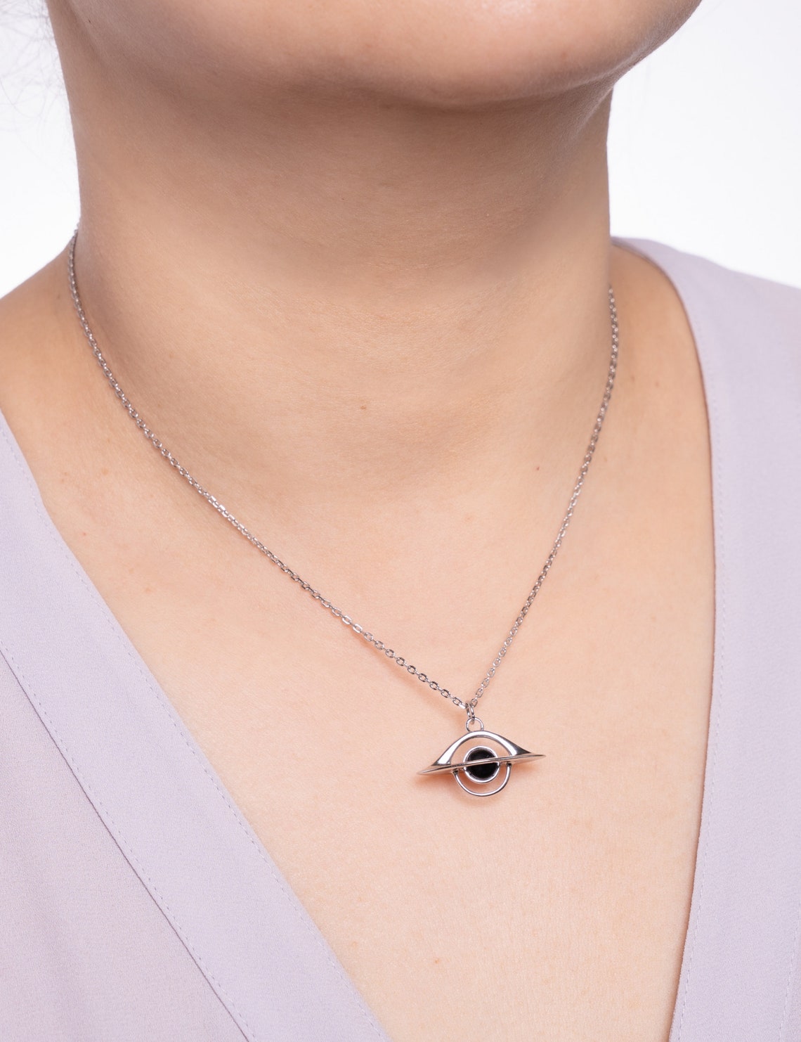 Black Hole Necklace in Sterling Silver/gift for Geeks/gift for Etsy