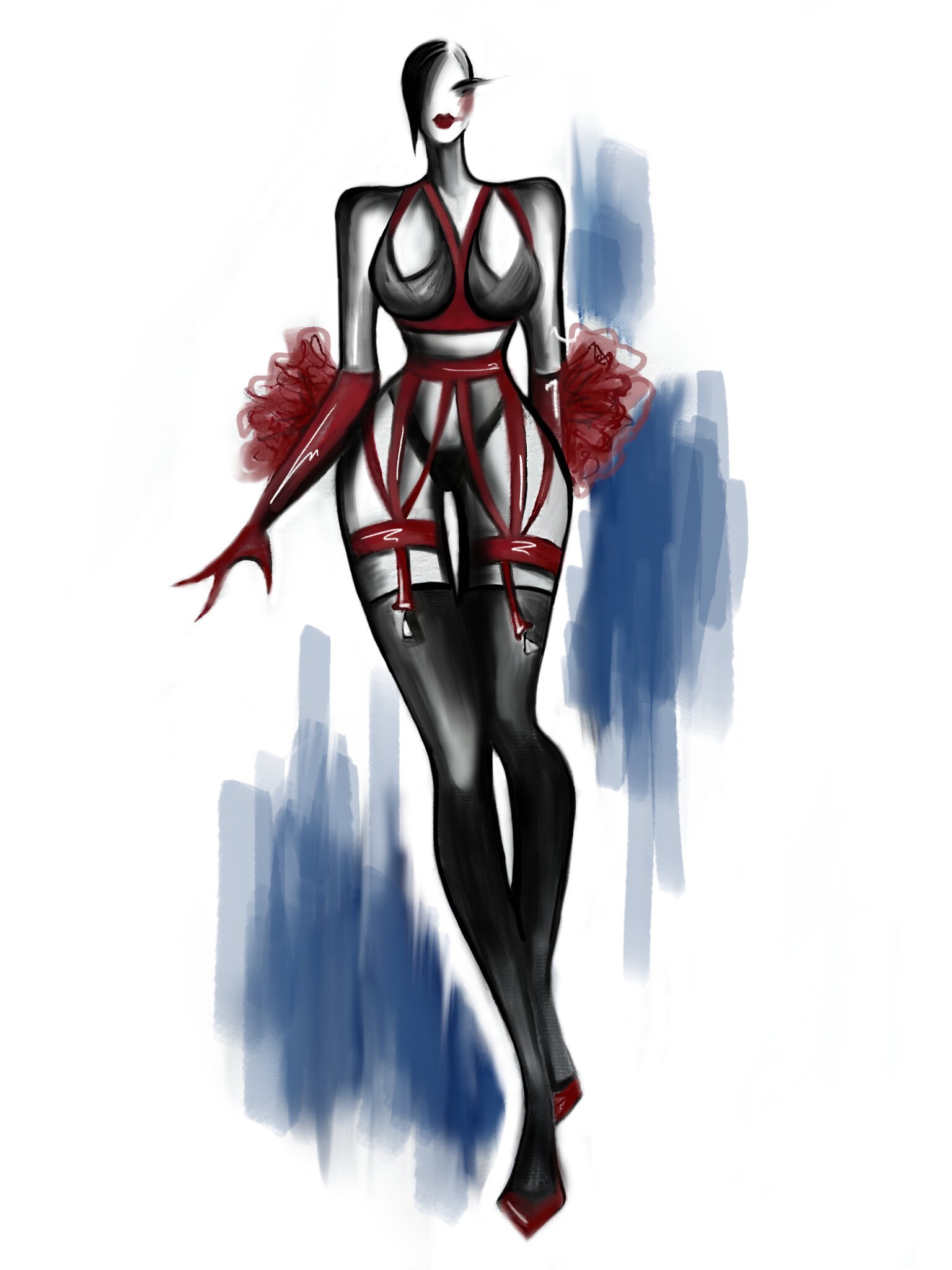 Cabaret Woman Poster Etsy