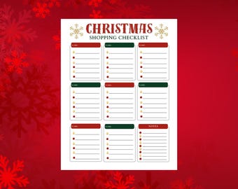 PRINTABLE Christmas Shopping Gift List: The Perfect Way to Stay Organized This Holiday Season
