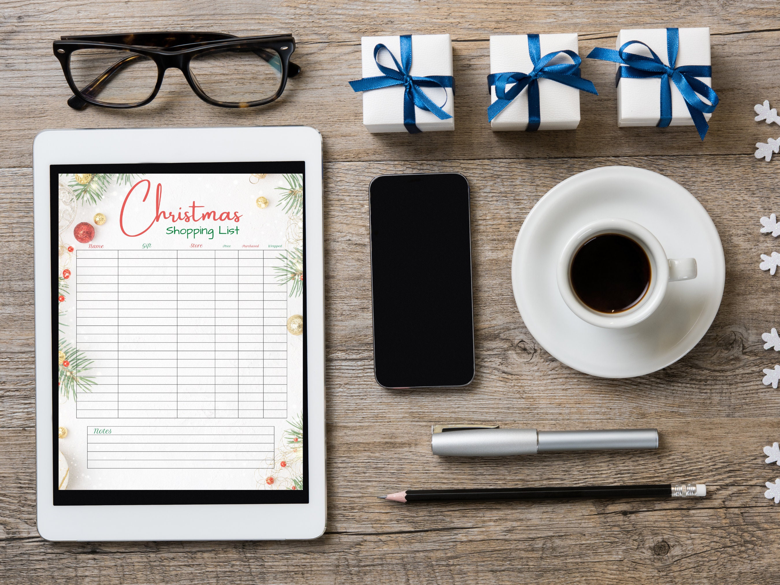 Printable Christmas Gift Planner, Holiday Budget Checklist (PDF) - Etsy